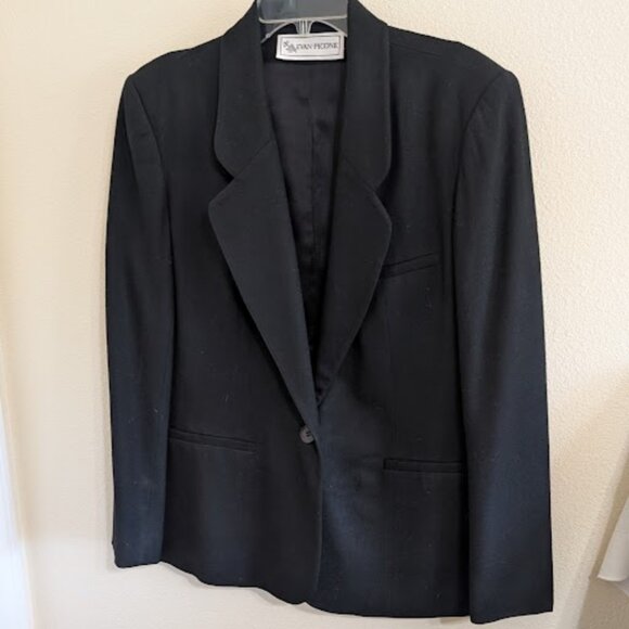 Vintage Evan Picone - Wool Pant Suit - Made in USA - Slacks 12 - Blazer 14 - Picture 4 of 7